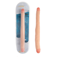 La Viva Double Trouble 17.7" Dual Density Double Dong Flesh La Viva Double Trouble 17.7" Dual Density Double Dong Flesh